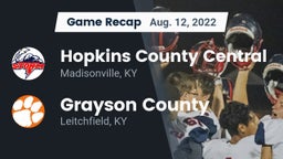 Recap: Hopkins County Central  vs. Grayson County  2022