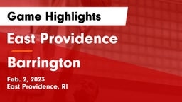 East Providence  vs Barrington  Game Highlights - Feb. 2, 2023