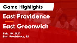 East Providence  vs East Greenwich  Game Highlights - Feb. 10, 2023
