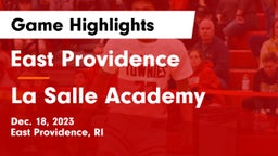 East Providence  vs La Salle Academy Game Highlights - Dec. 18, 2023