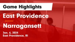 East Providence  vs Narragansett  Game Highlights - Jan. 6, 2024