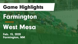 Farmington  vs West Mesa  Game Highlights - Feb. 15, 2020