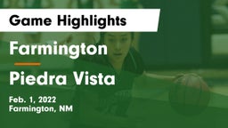 Farmington  vs Piedra Vista  Game Highlights - Feb. 1, 2022
