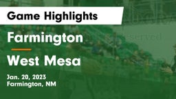 Farmington  vs West Mesa  Game Highlights - Jan. 20, 2023