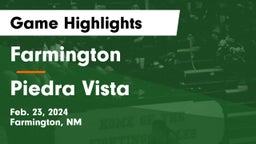 Farmington  vs Piedra Vista  Game Highlights - Feb. 23, 2024