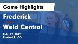 Frederick  vs Weld Central  Game Highlights - Feb. 22, 2022