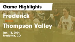 Frederick  vs Thompson Valley  Game Highlights - Jan. 18, 2024