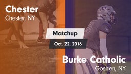 Matchup: Chester vs. Burke Catholic  2016