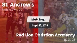 Matchup: St. Andrew's vs. Red Lion Christian Academy 2019