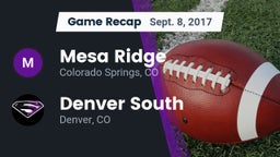 Recap: Mesa Ridge  vs. Denver South  2017