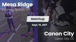 Matchup: Mesa Ridge vs. Canon City  2017