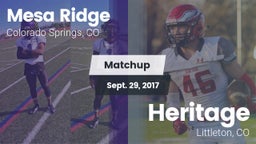 Matchup: Mesa Ridge vs. Heritage  2017