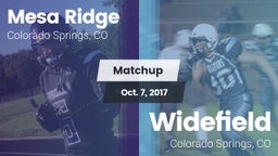 Matchup: Mesa Ridge vs. Widefield  2017