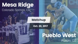 Matchup: Mesa Ridge vs. Pueblo West  2017