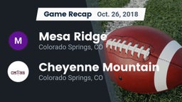 Recap: Mesa Ridge  vs. Cheyenne Mountain  2018