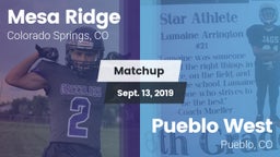 Matchup: Mesa Ridge vs. Pueblo West  2019