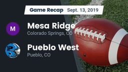 Recap: Mesa Ridge  vs. Pueblo West  2019