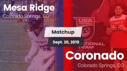 Matchup: Mesa Ridge vs. Coronado  2019