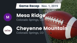 Recap: Mesa Ridge  vs. Cheyenne Mountain  2019