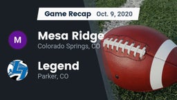 Recap: Mesa Ridge  vs. Legend  2020