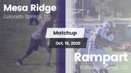 Matchup: Mesa Ridge vs. Rampart  2020