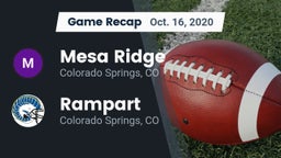 Recap: Mesa Ridge  vs. Rampart  2020