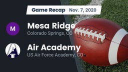 Recap: Mesa Ridge  vs. Air Academy  2020