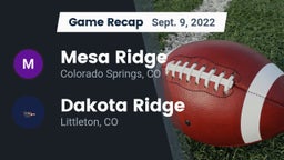 Recap: Mesa Ridge  vs. Dakota Ridge  2022
