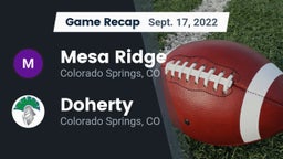 Recap: Mesa Ridge  vs. Doherty  2022