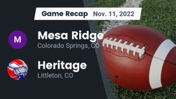 Recap: Mesa Ridge  vs. Heritage  2022