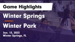 Winter Springs  vs Winter Park  Game Highlights - Jan. 13, 2023