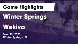 Winter Springs  vs Wekiva  Game Highlights - Jan. 23, 2023