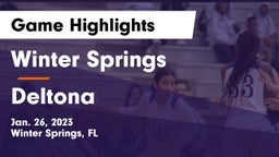 Winter Springs  vs Deltona  Game Highlights - Jan. 26, 2023