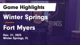 Winter Springs  vs Fort Myers  Game Highlights - Dec. 21, 2023