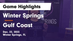 Winter Springs  vs Gulf Coast  Game Highlights - Dec. 22, 2023