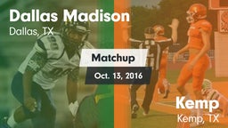 Matchup: Madison vs. Kemp  2016