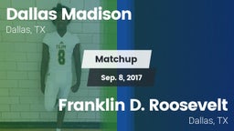 Matchup: Madison vs. Franklin D. Roosevelt  2017