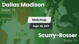 Matchup: Madison vs. Scurry-Rosser  2017