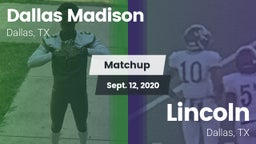 Matchup: Madison vs. Lincoln  2020