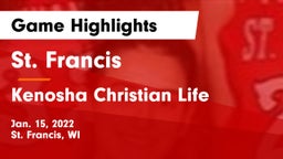 St. Francis  vs Kenosha Christian Life  Game Highlights - Jan. 15, 2022