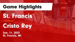 St. Francis  vs Cristo Rey Game Highlights - Jan. 11, 2023