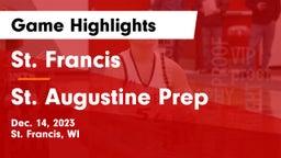 St. Francis  vs St. Augustine Prep  Game Highlights - Dec. 14, 2023