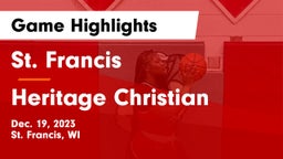 St. Francis  vs Heritage Christian  Game Highlights - Dec. 19, 2023