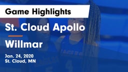 St. Cloud Apollo  vs Willmar  Game Highlights - Jan. 24, 2020