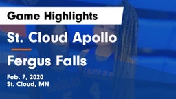 St. Cloud Apollo  vs Fergus Falls  Game Highlights - Feb. 7, 2020