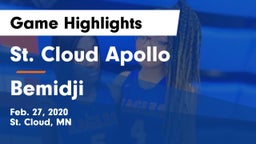 St. Cloud Apollo  vs Bemidji  Game Highlights - Feb. 27, 2020