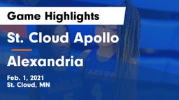 St. Cloud Apollo  vs Alexandria  Game Highlights - Feb. 1, 2021
