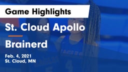 St. Cloud Apollo  vs Brainerd  Game Highlights - Feb. 4, 2021