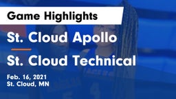 St. Cloud Apollo  vs St. Cloud Technical  Game Highlights - Feb. 16, 2021