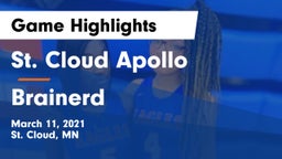 St. Cloud Apollo  vs Brainerd  Game Highlights - March 11, 2021